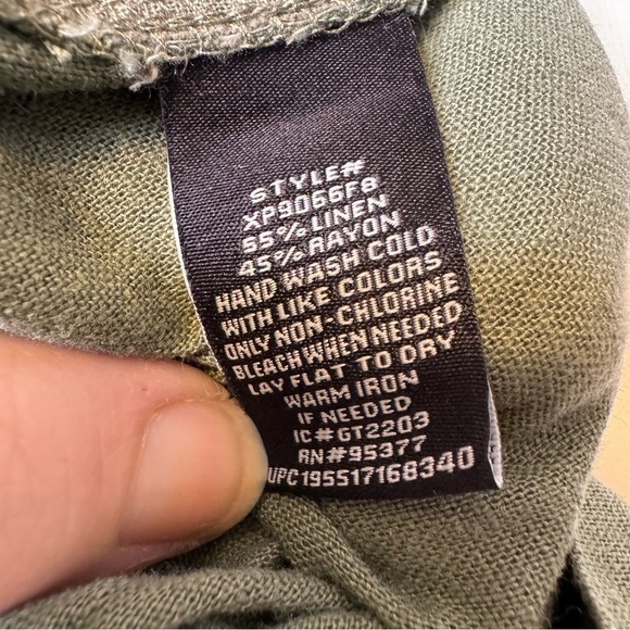 Sage Green Relaxed Fit Trousers with Adjustable Waist Size 2X - Picture 10 of 10